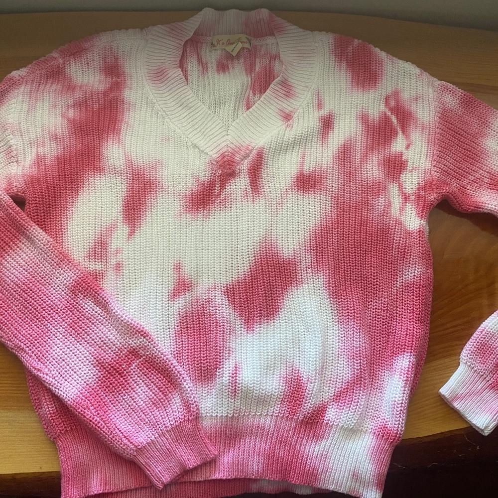 Pink tie dye sweater
